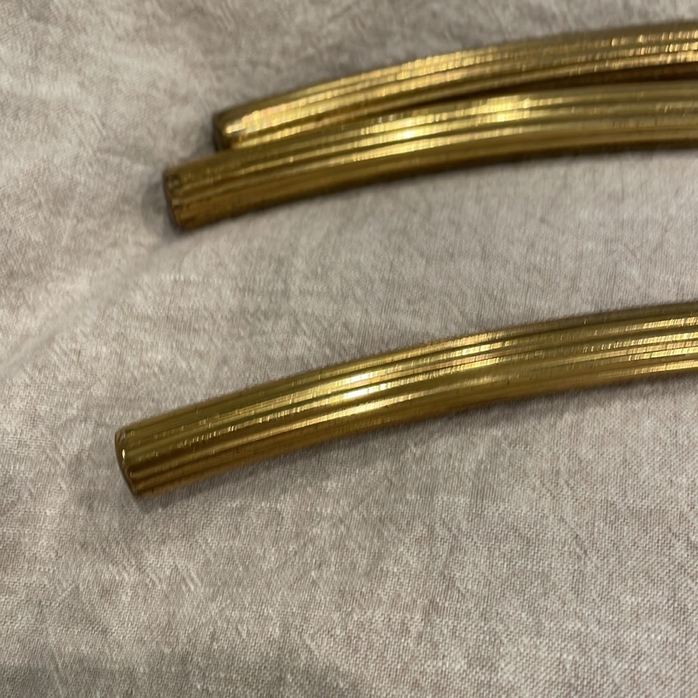 Vintage Brass ITALIAN Clothing Coat Hangers MCM Classic Heavy - Picture 3 of 10